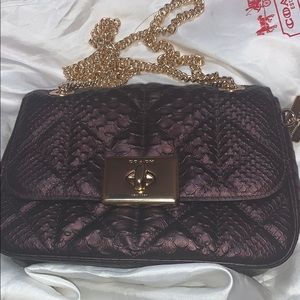 Coach python embossed crossbody
